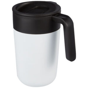 Nordia 400 ml doppelwandiger Becher aus Recyclingmaterial - weiss