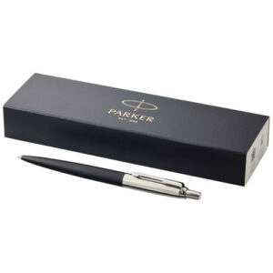 Parker Jotter Bond Street Kugelschreiber (blaue Mine) - schwarz / silber