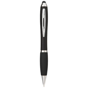 Nash Stylus Kugelschreiber farbig mit schwarzem Griff (blaue Mine) - schwarz