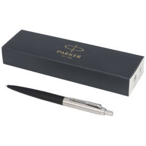 Parker Jotter XL matt mit Kugelschreiber mit Chromverzierung (blaue Mine) - schwarz