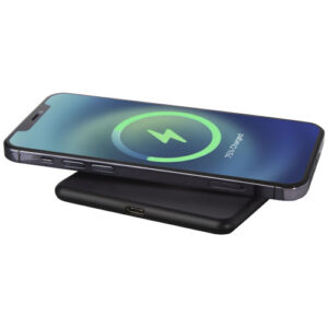 Loop 10 W kabelloses Ladepad aus recyceltem Kunststoff - schwarz