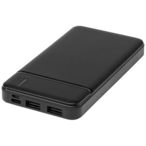 Loop 10.000 mAh Powerbank aus recyceltem Kunststoff - schwarz