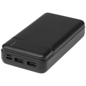 Loop 20.000 mAh Powerbank aus recyceltem Kunststoff - schwarz