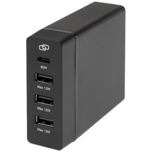 ADAPT PD-Powerstation aus recyceltem Kunststoff, 72W - schwarz
