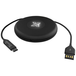 SCX.design C18 3-in-1 Travel Ladekabel mit Leuchtlogo - schwarz