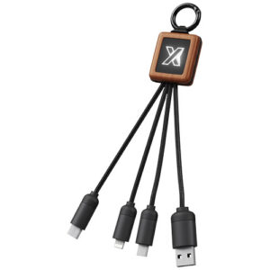 SCX.design C19 20W Easy to Use Kabel aus Holz mit Leuchtlogo - holz / schwarz