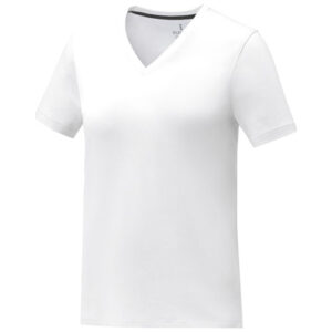 Somoto T-Shirt mit V-Ausschnitt für Damen - weiss, 2XL
