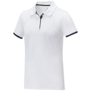 Morgan Polo für Damen, zweifarbig - weiss, 2XL