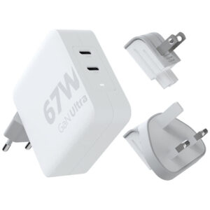 Xtorm XVC2067 GaN Ultra 67 W Reiseladegerät mit 100 W USB-C PD-Kabel - weiss