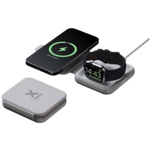 Xtorm XWF21 15 W Faltbares Kabelloses 2-in-1-Reise-Ladegerät - grau