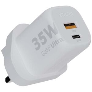 Xtorm XEC035 GaN² Ultra 35 W Wandladegerät mit UK-Stecker - weiss