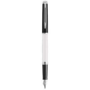 Waterman Hemisphere Color-Block Füllfederhalter mit Palladiumbeschichtung (blaue Mine) - weiss / schwarz