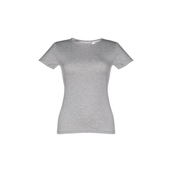 THC SOFIA. Tailliertes Damen-T-Shirt - Hellgrau melliert, XXL