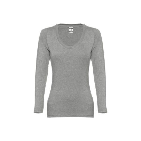 THC BUCHAREST WOMEN. Langärmeliges tailliertes T-Shirt für Frauen aus Baumwolle