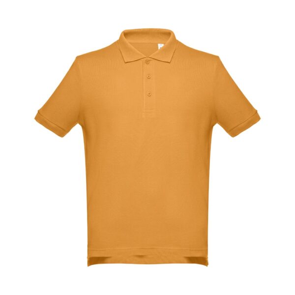 THC ADAM. Kurzarm-Poloshirt aus Baumwolle für Herren - Dunkelgelb, XXL