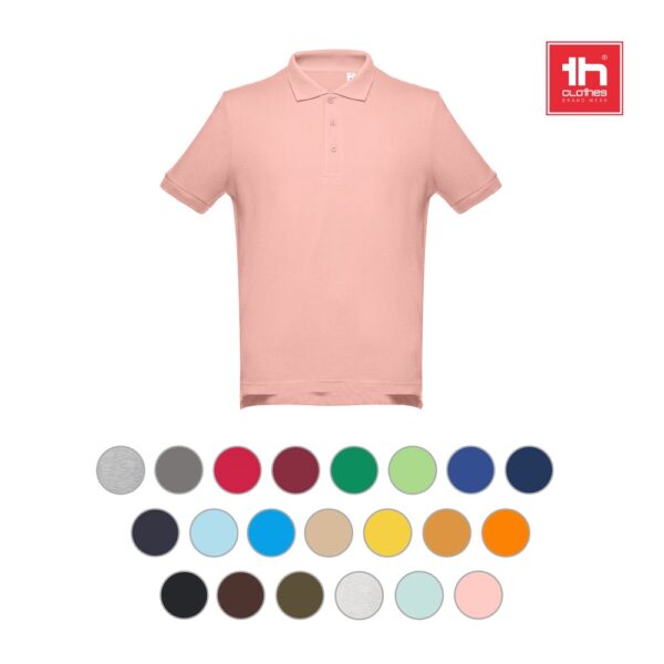 THC ADAM. Kurzarm-Poloshirt aus Baumwolle für Herren