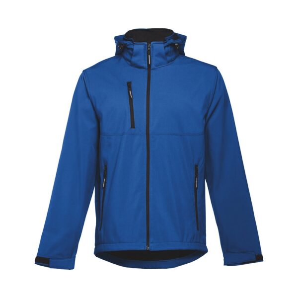 THC ZAGREB. Herren-Softshell-Jacke aus Polyester und Elastan - Königsblau, XXL