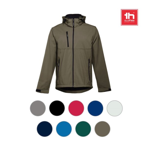 THC ZAGREB. Herren-Softshell-Jacke aus Polyester und Elastan