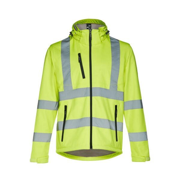 THC ZAGREB WORK. Softshell-Jacke mit hoher Sichtbarkeit (Unisex)