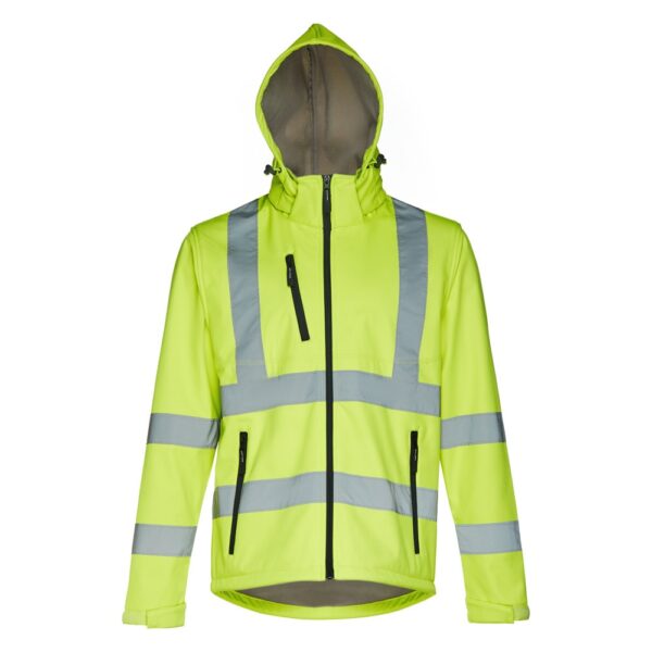 THC ZAGREB WORK. Softshell-Jacke mit hoher Sichtbarkeit (Unisex)