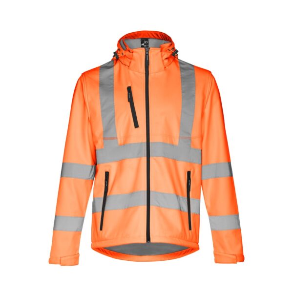 THC ZAGREB WORK. Softshell-Jacke mit hoher Sichtbarkeit (Unisex)