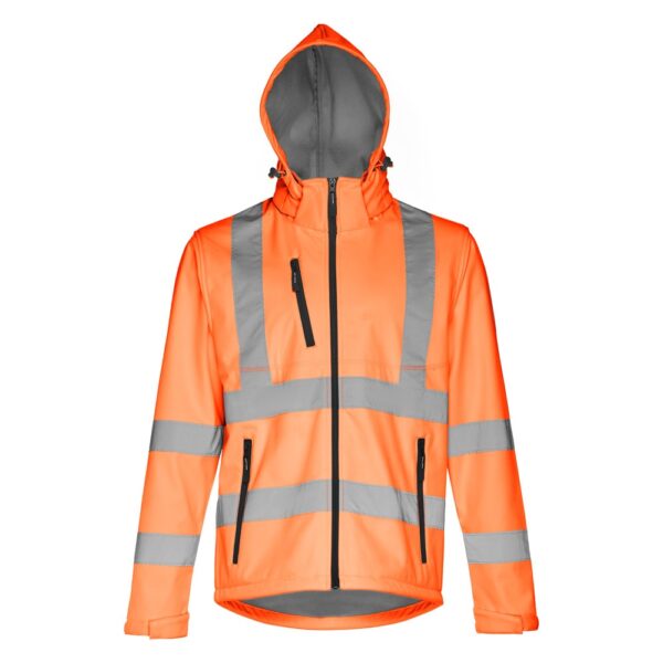 THC ZAGREB WORK. Softshell-Jacke mit hoher Sichtbarkeit (Unisex)