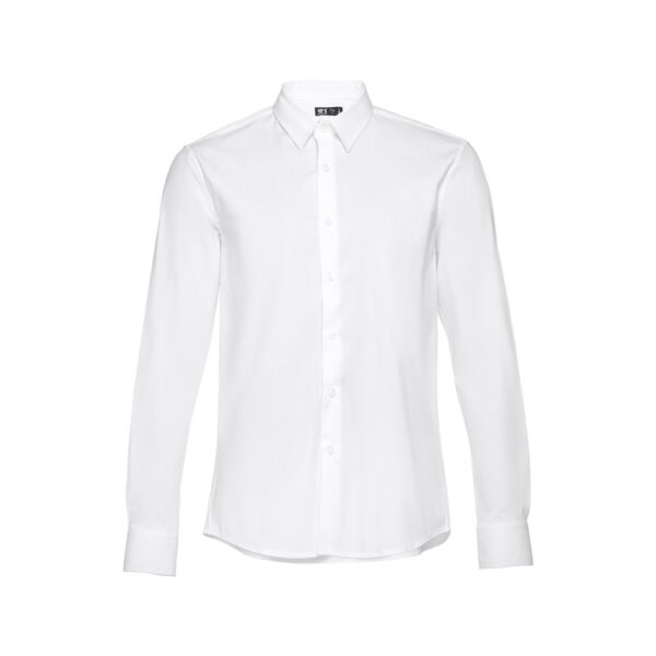 THC PARIS WH. Langärmliges Popeline-Hemd für Herren. Weiße Farbe - weiss, XXL