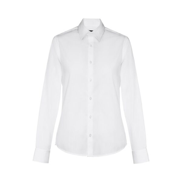 THC PARIS WOMEN WH. Langärmeliges Popeline-Hemd für Frauen. Weiße Farbe - weiss, XXL