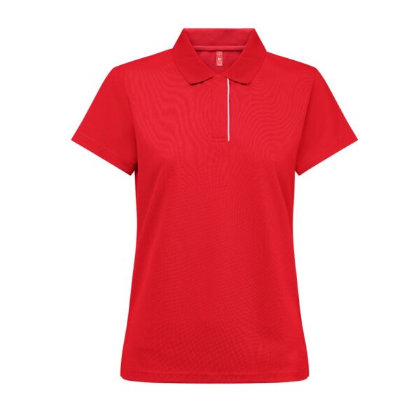 THC DYNAMIC WOMEN. Technisches Poloshirt für Damen - rot, XXL