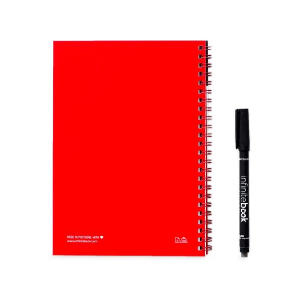 INFINITEBOOK PLAIN A5. "Infinitebook" mit flexiblem Einband und 15 unlinierten Whiteboard Seiten