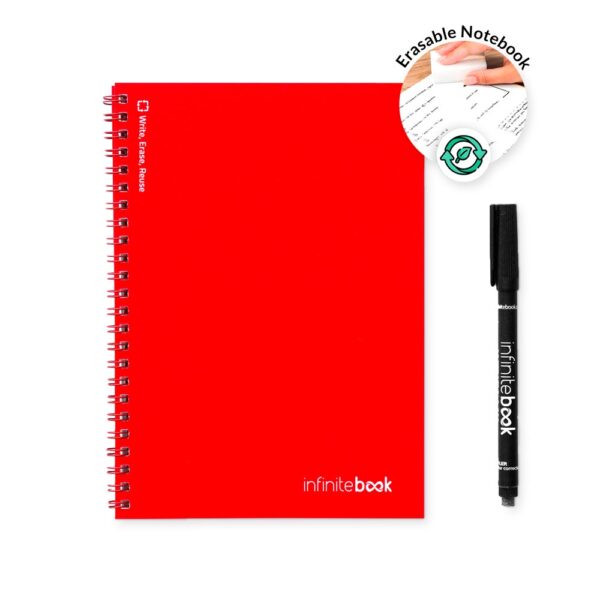 INFINITEBOOK PLAIN A5. "Infinitebook" mit flexiblem Einband und 15 unlinierten Whiteboard Seiten