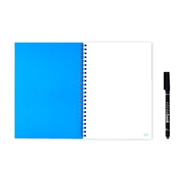 INFINITEBOOK PLAIN A5. "Infinitebook" mit flexiblem Einband und 15 unlinierten Whiteboard Seiten
