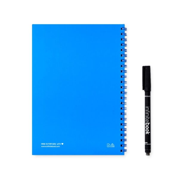 INFINITEBOOK PLAIN A5. "Infinitebook" mit flexiblem Einband und 15 unlinierten Whiteboard Seiten