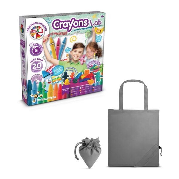 Crayon Factory Kit II. Lernspiel lieferung inklusive einer faltbaren geschenktasche aus 190T - grau