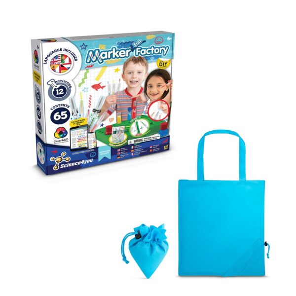 DIY Pen Factory Kit II. Lernspiel lieferung inklusive einer faltbaren geschenktasche aus 190T - hellblau