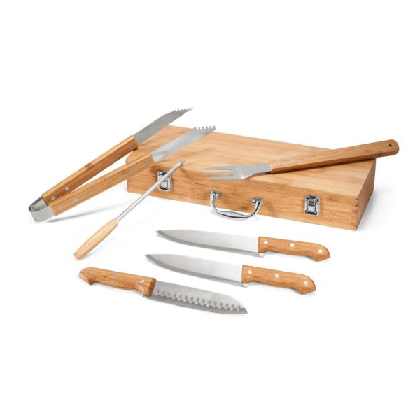 KABSA. Grill-Set im Etui aus Bambus - Natürlich