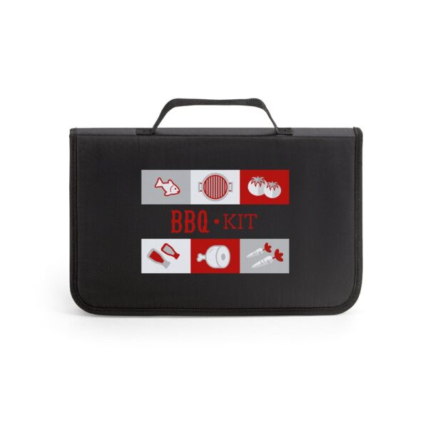 FLARE. Grill-Set aus Holz und Edelstahl, 5-teilig