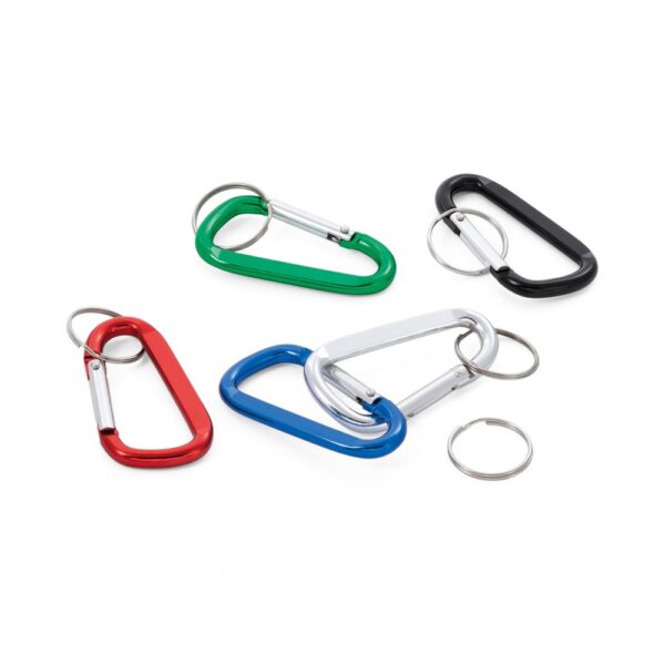 MATTHEW. Karabinerclip aus Aluminium mit Schlüsselring