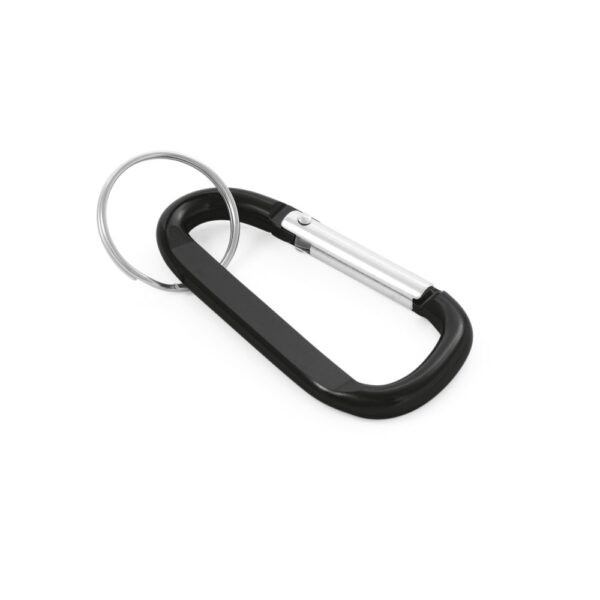MATTHEW. Karabinerclip aus Aluminium mit Schlüsselring - schwarz