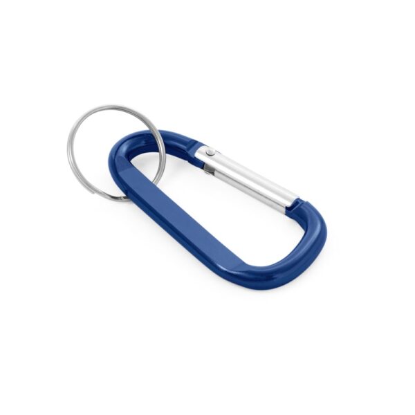 MATTHEW. Karabinerclip aus Aluminium mit Schlüsselring - Königsblau