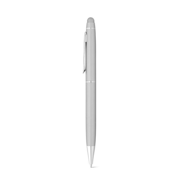 JULIE. Kugelschreiber aus Metall mit Touchpen-Spitze - Satinsilber