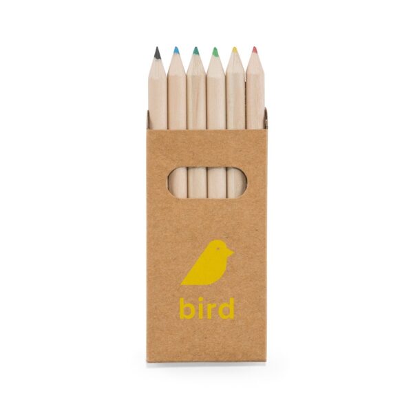 BIRD. Buntstift Schachtel mit 6 Buntstiften