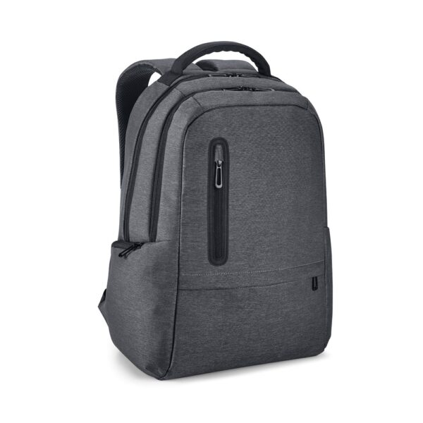 RE-BOSTON. Wasserdichter Laptop-Rucksack aus recyceltem Nylon in 2 Farben mit Fach aus 210D recyceltem Polyester - dunkelgrau, 26 L