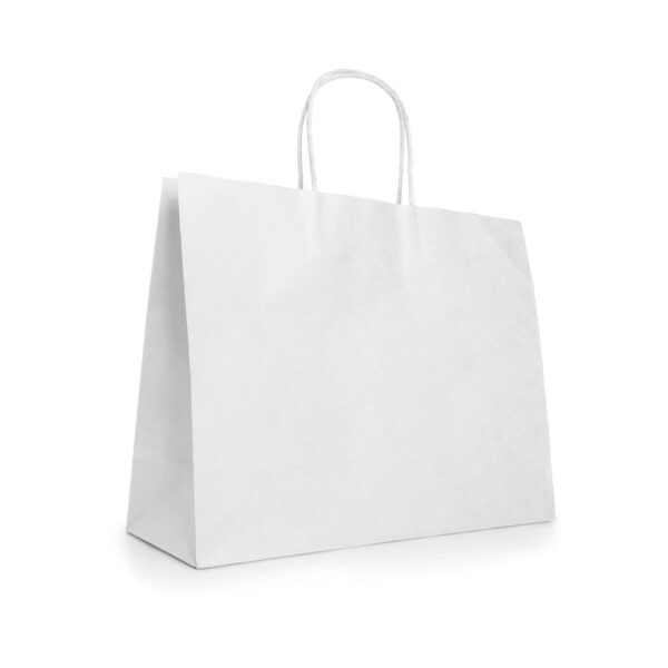 KELLY. Tragetasche aus Kraftpapier (100 g/m²) - weiss