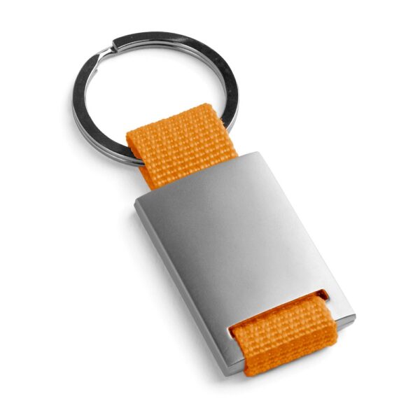 GRIPITCH. Schlüsselanhänger aus Metall und Gurtband - orange