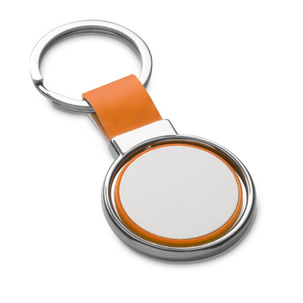 ALBRIGHT. Schlüsselanhänger aus Metall und PU - orange