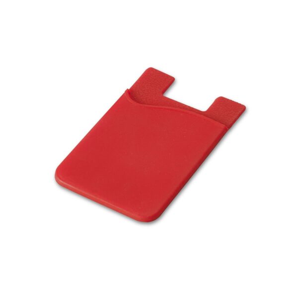 SHELLEY. Smartphone-Kartenhalter aus Silikon - rot