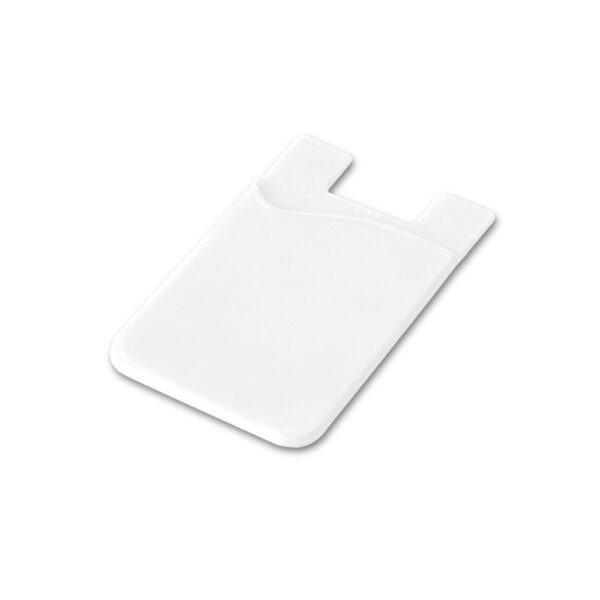 SHELLEY. Smartphone-Kartenhalter aus Silikon - weiss