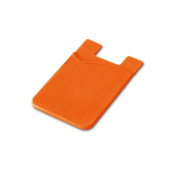 SHELLEY. Smartphone-Kartenhalter aus Silikon - orange