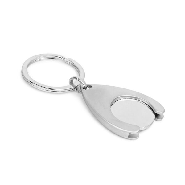 PORTHOS. Schlüsselanhänger aus Metall - Satinsilber